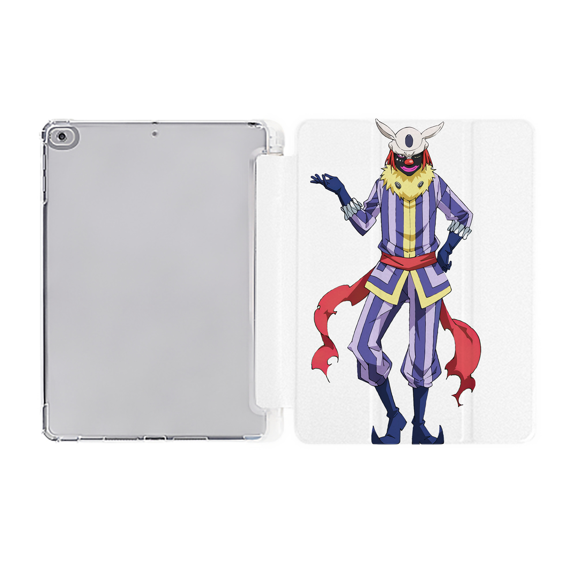 （画像用） 転スラ Regarding Reincarnated to Slime IPad ケース ペン収納付き 三つ折りスタンド PUレザー×シリコン 対応機種9.5/10.5/10.9インチ